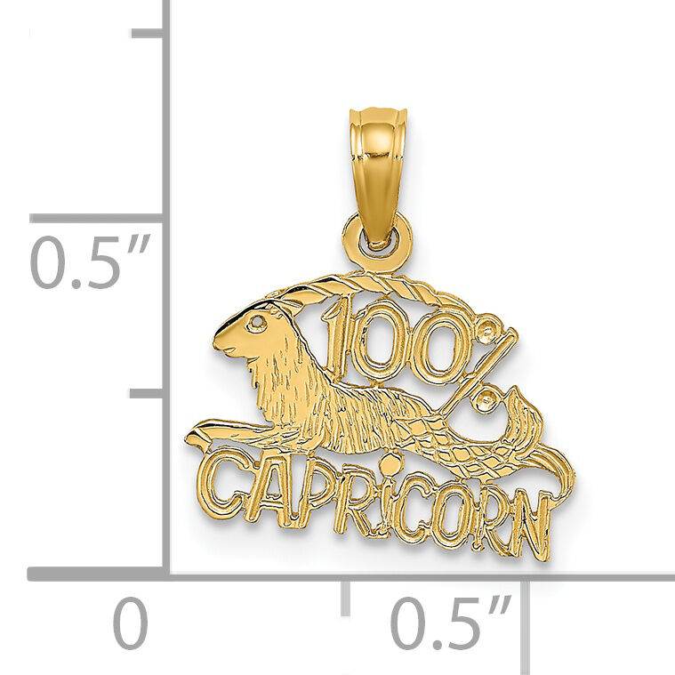 14K 100% CAPRICORN Zodiac Charm-D4063