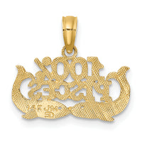 14K 100% PISCES Zodiac Charm-D4065