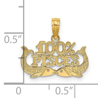 14K 100% PISCES Zodiac Charm-D4065