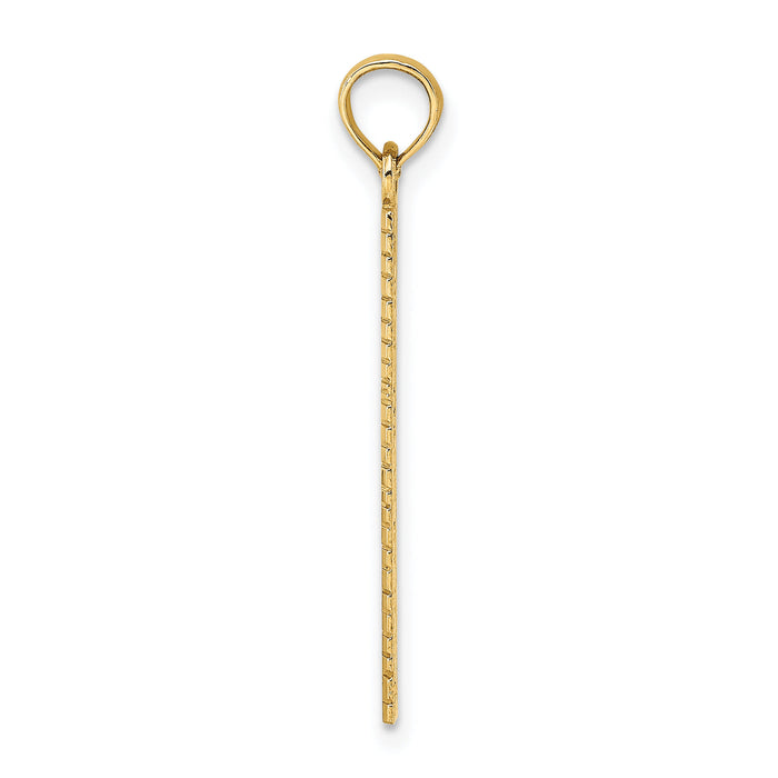 14k Six Inch Ruler Charm-D4066