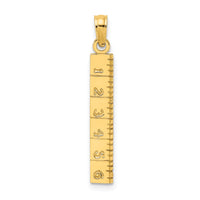 14k Six Inch Ruler Charm-D4066