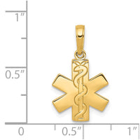 14K Paramedic/EMT Symbol Pendant-D4072