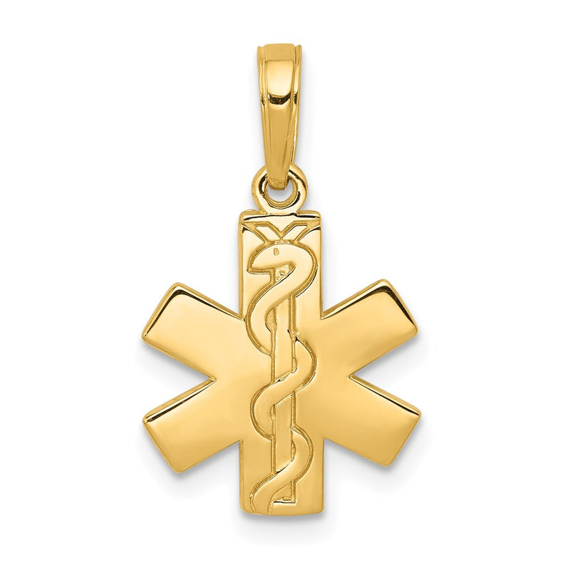 14K Paramedic/EMT Symbol Pendant-D4072