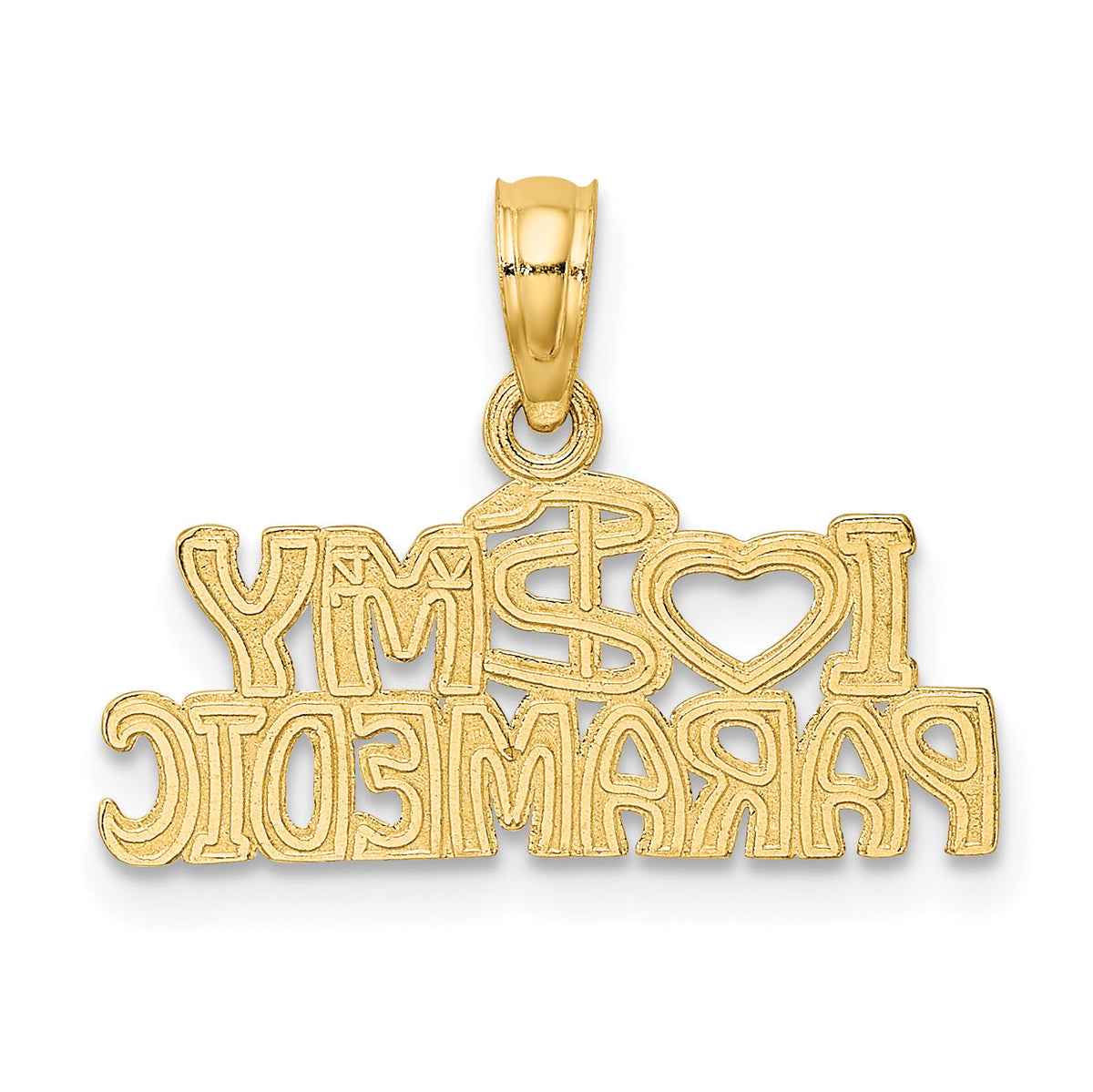14K I HEART MY PARAMEDIC Charm-D4073