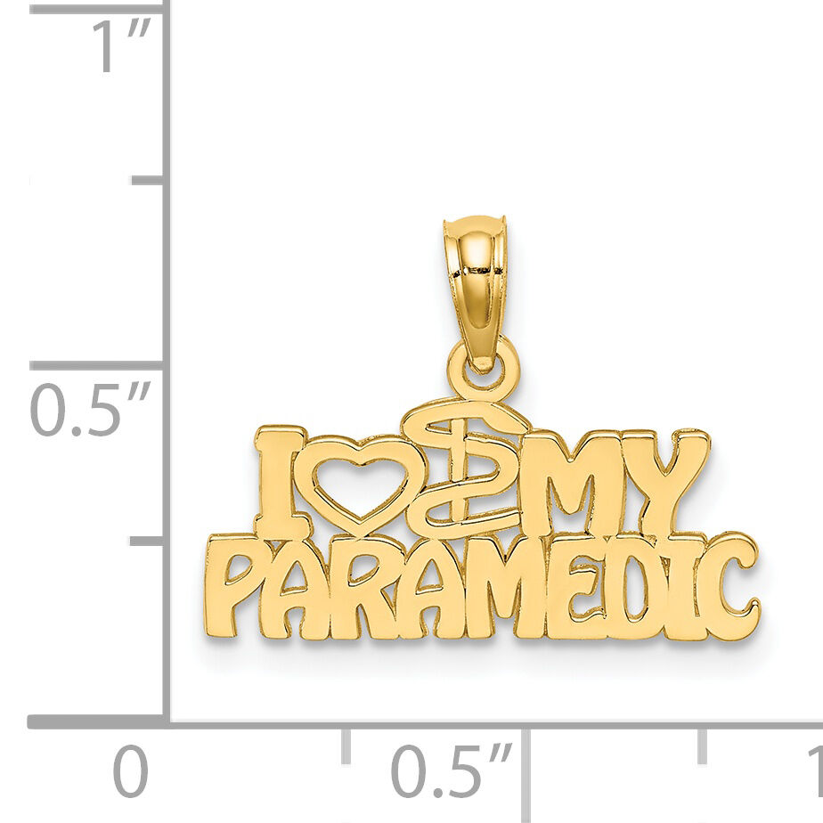 14K I HEART MY PARAMEDIC Charm-D4073