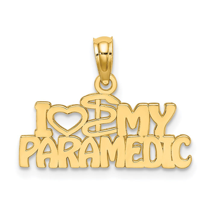 14K I HEART MY PARAMEDIC Charm-D4073