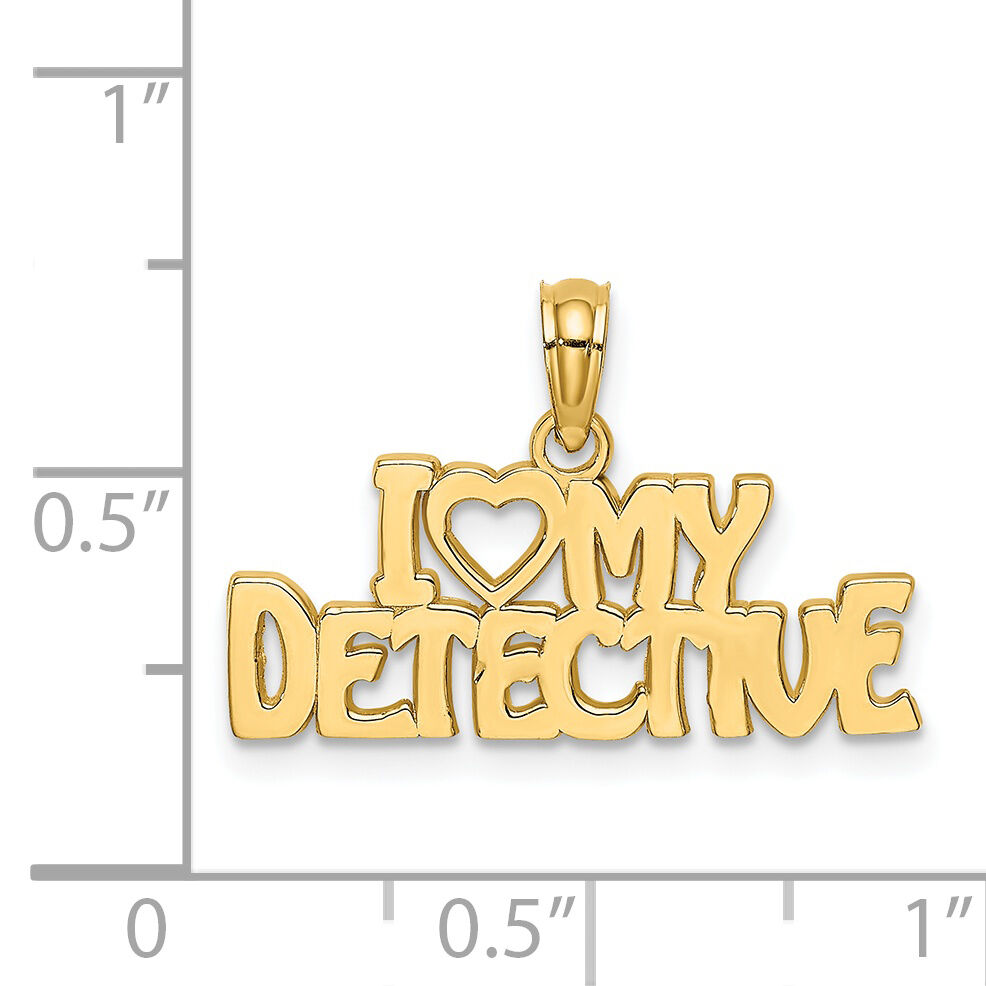 14K I HEART MY DETECTIVE Charm-D4076