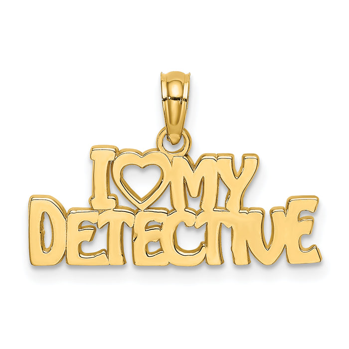 14K I HEART MY DETECTIVE Charm-D4076