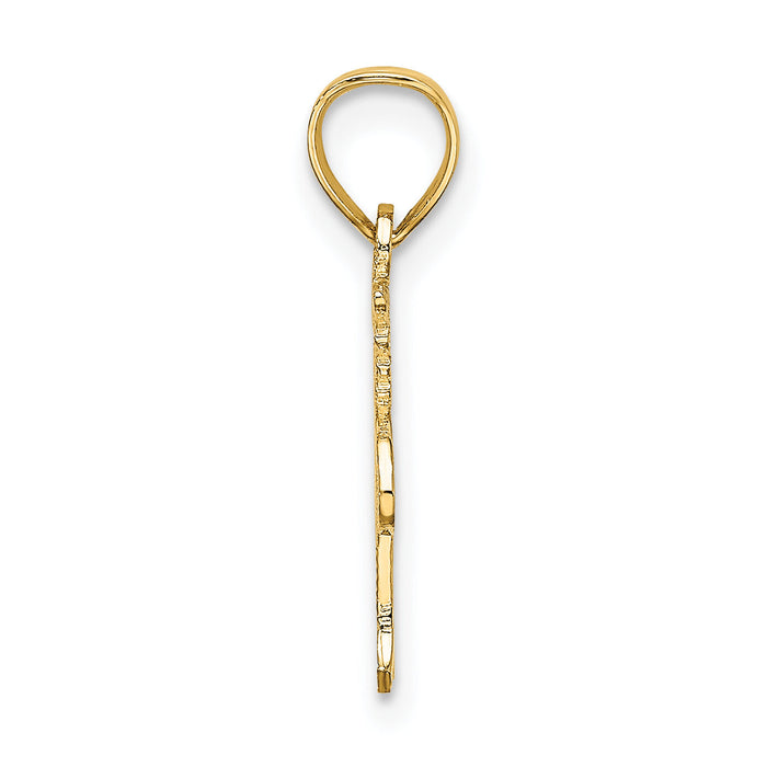 14K HEART MY PILOT Charm-D4084