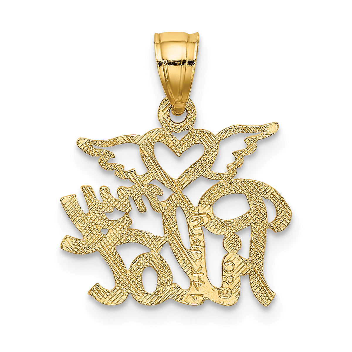 14K HEART MY PILOT Charm-D4084