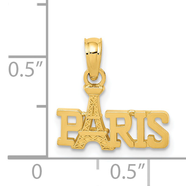 14K PARIS With Eiffel Tower Pendant-D4087