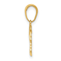 14K Charleston Palm Tree with Moon Pendant-D4095