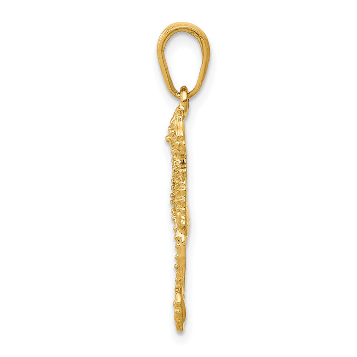 14K Seahorse Pendant-D4105