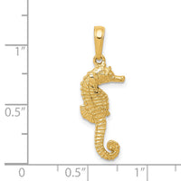 14K Seahorse Pendant-D4105