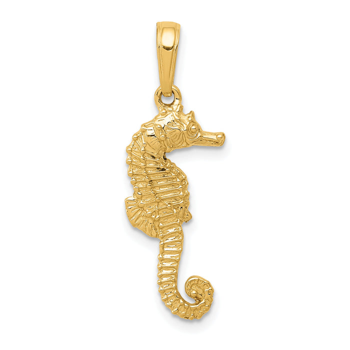 14K Seahorse Pendant-D4105