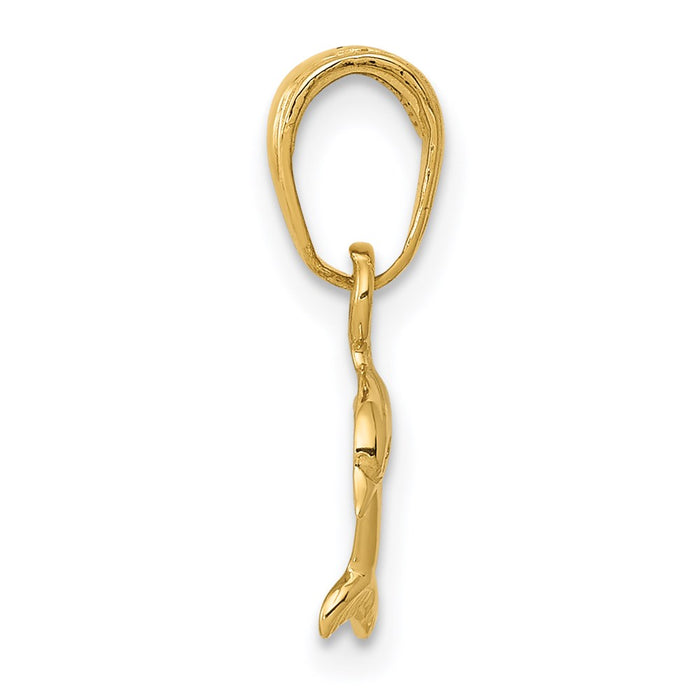 14K Mini Dolphin Pendant-D4121