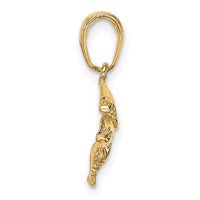 14K Mother and Baby Humpback Whale Pendant-D4130
