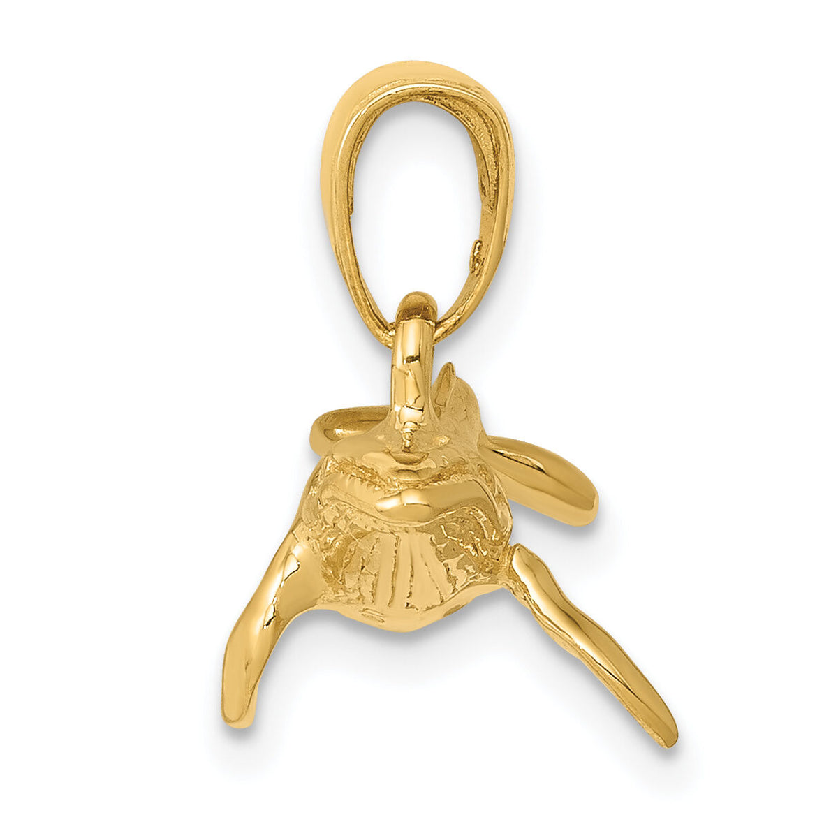 14K 3-D Humpback Whale Pendant-D4133