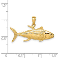 14K Yellowfin Tuna Fish Pendant-D4144