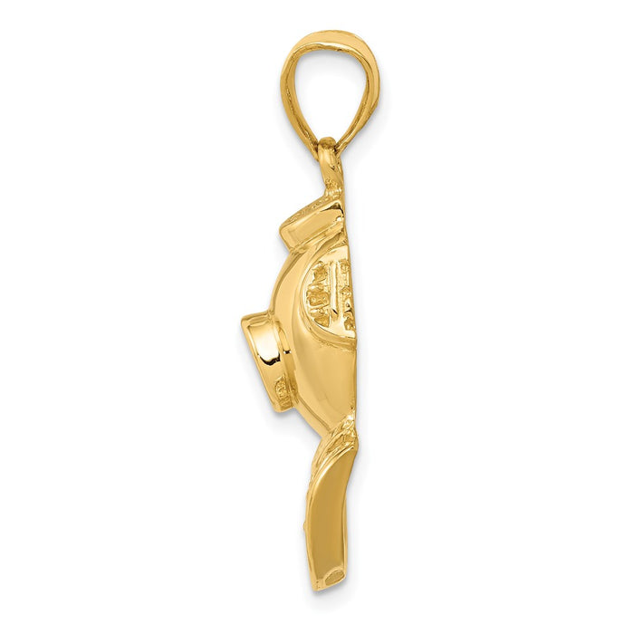 14K Divers Helmet Pendant-D4147