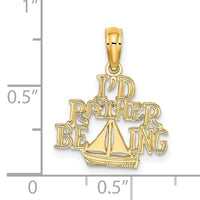 14K I'D RATHER BE SAILING Charm-D4150