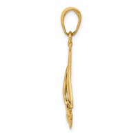 14K Sailboat Pendant-D4155