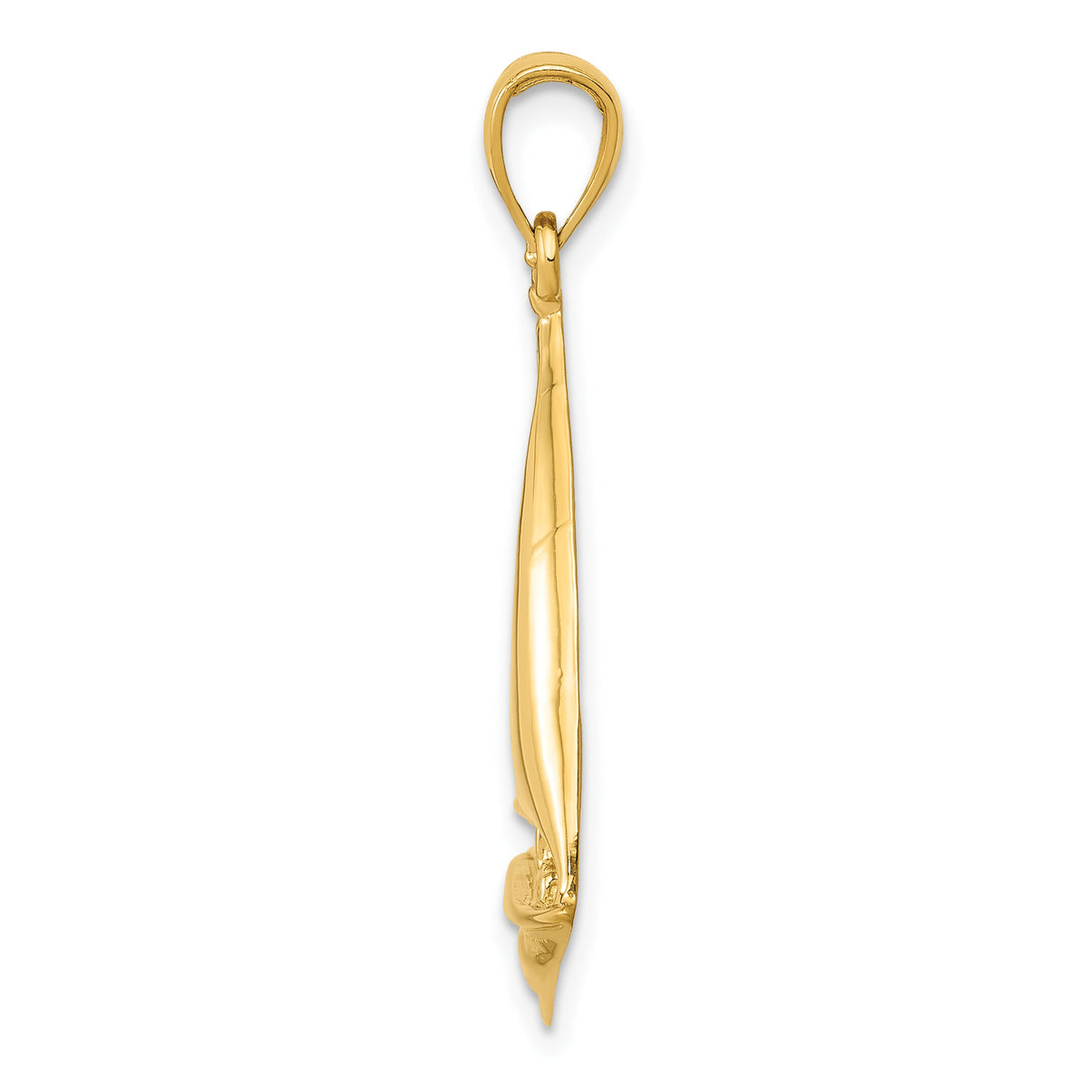 14K 2-D Sailboat Pendant-D4156