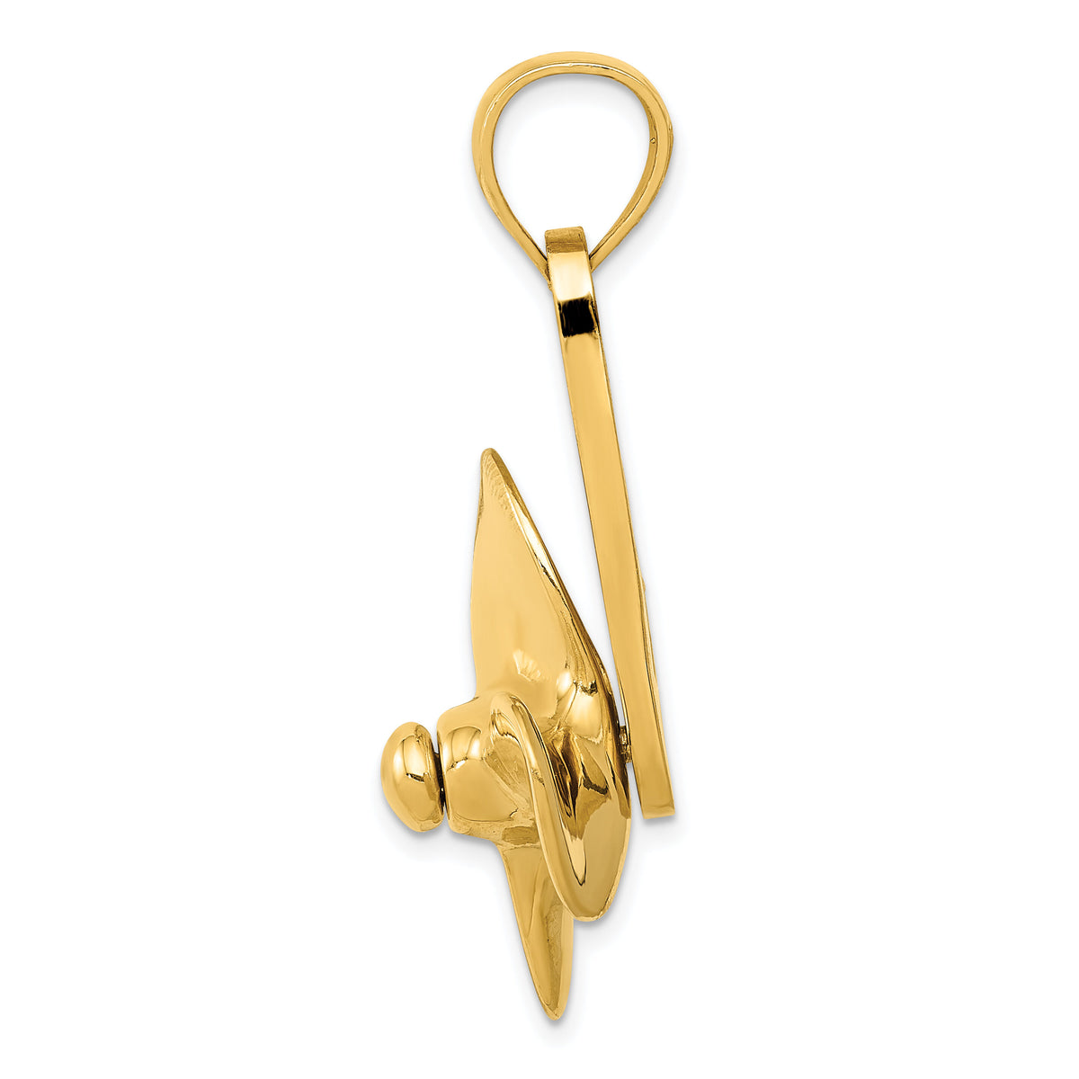 14K Moveable 3 Blade Propeller Pendant-D4161
