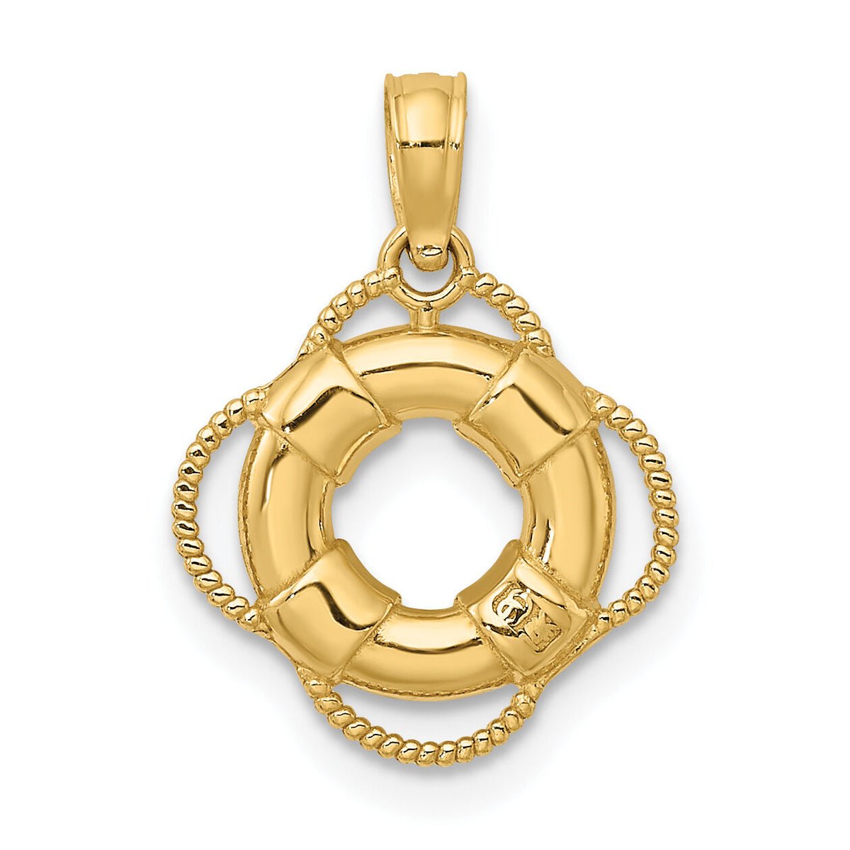 14K 3D Lifesaver Charm-D4170