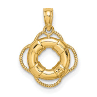 14K 3D Lifesaver Charm-D4170