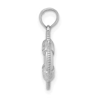 14K White 3D Gold Lifesaver Pendant-D4170W