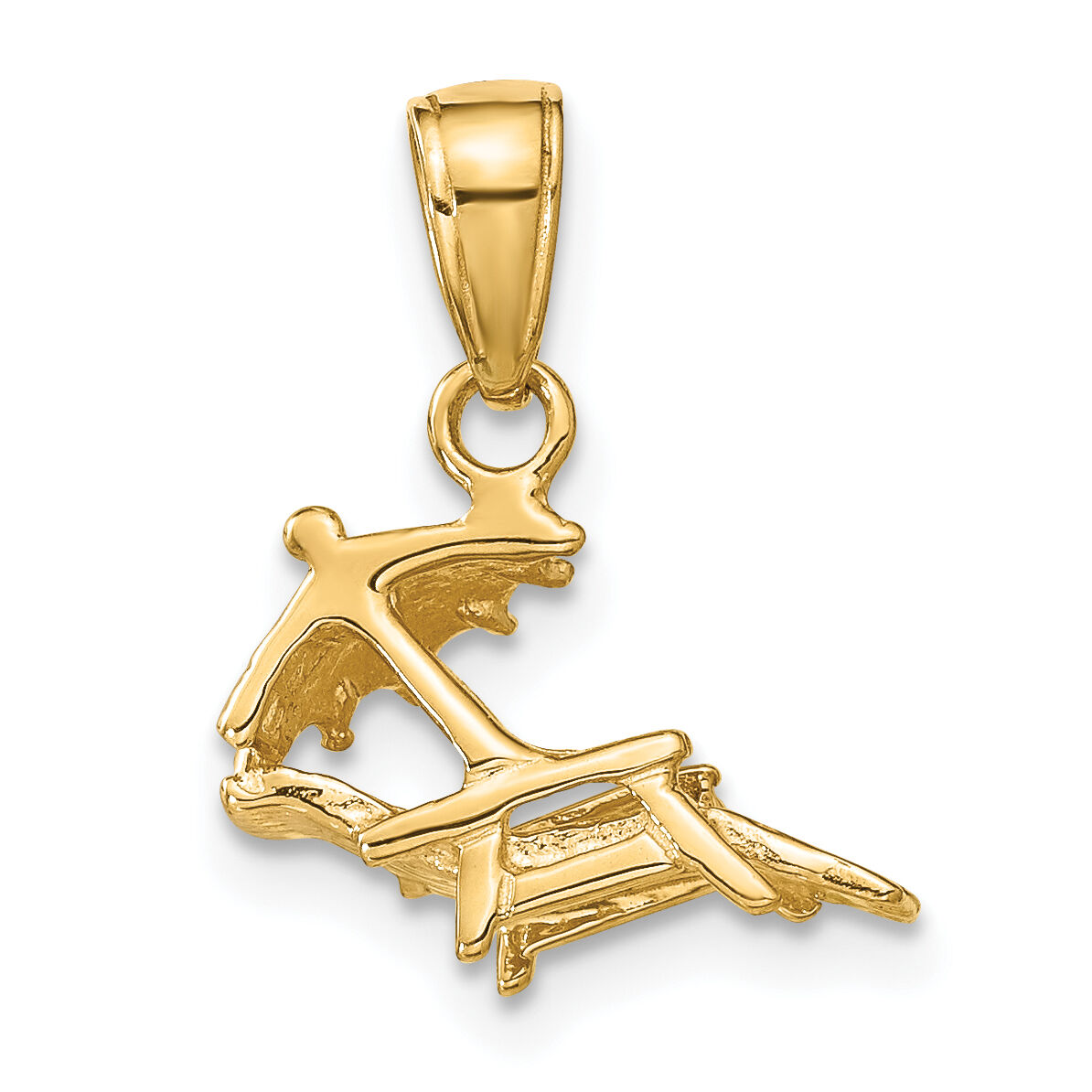 14K 3-D Lounge Beach Chair Pendant-D4171