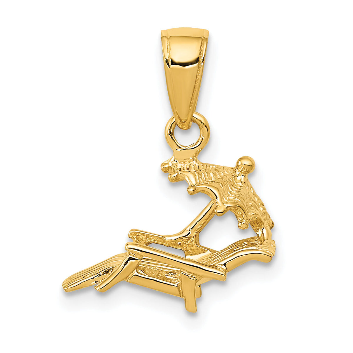 14K 3-D Lounge Beach Chair Pendant-D4171