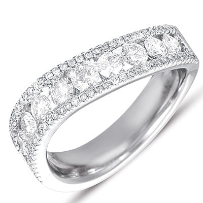 White Gold Pave Diamond Ring