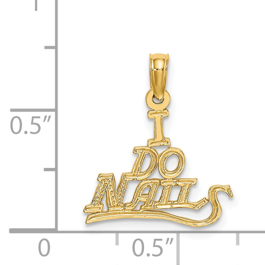 14K I DO NAILS Charm-D4173