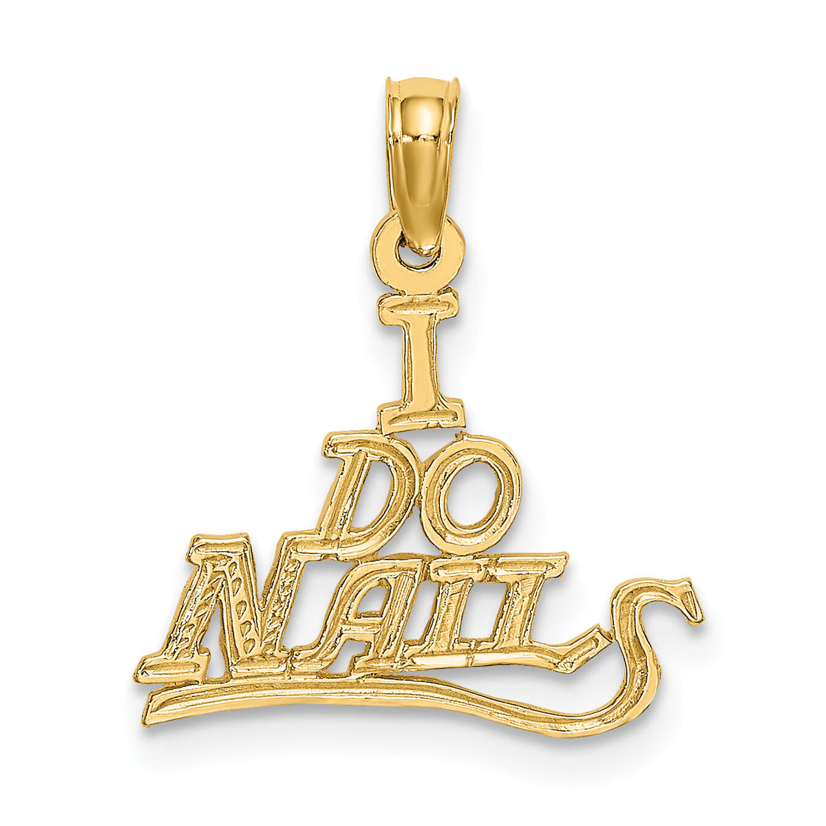 14K I DO NAILS Charm-D4173