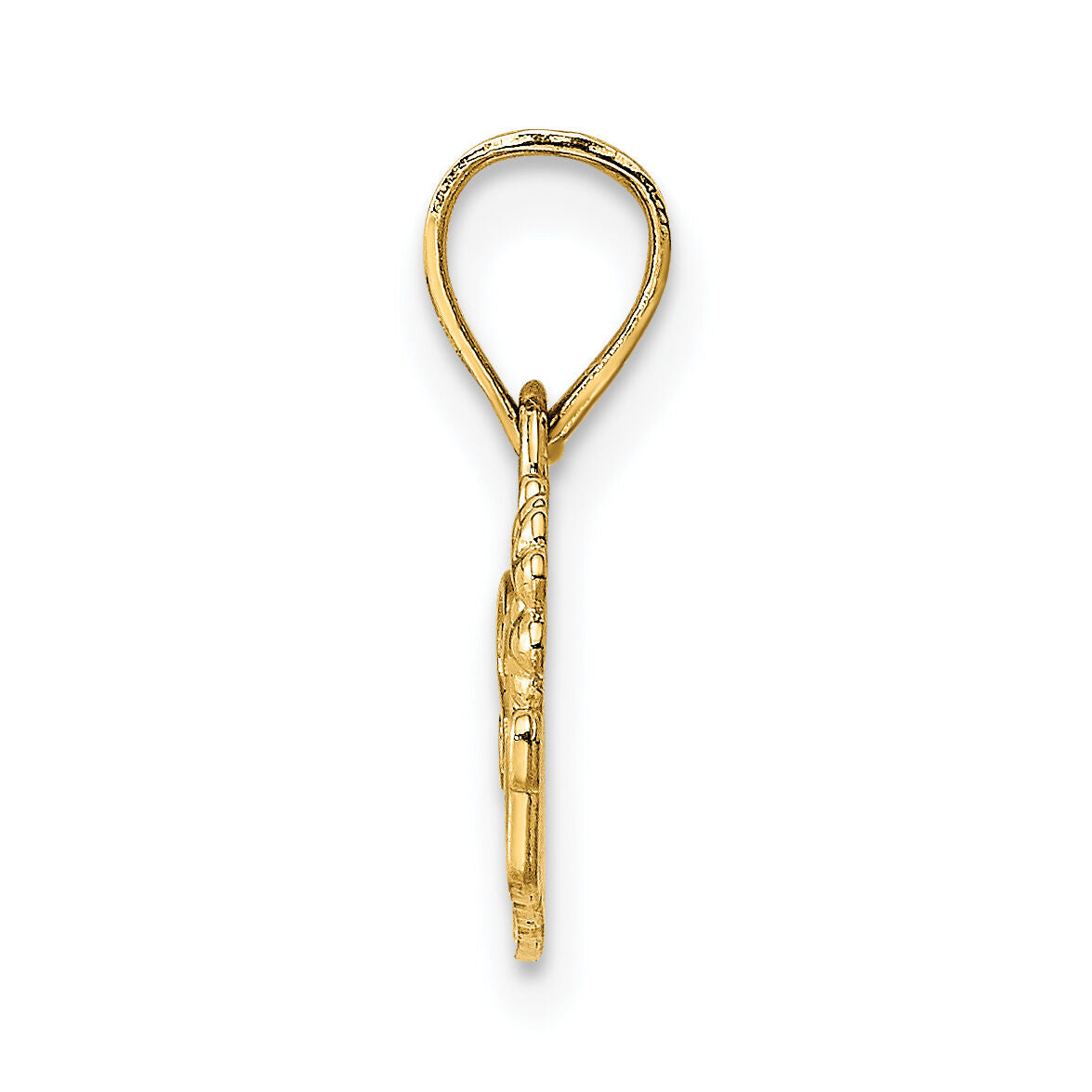 14k SPECIAL TEACHER with Flower Charm-D4178