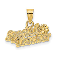 14k SPECIAL TEACHER with Flower Charm-D4178