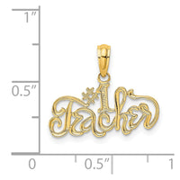 14K #1 TEACHER Charm-D4179