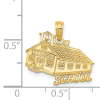 14K School House Pendant-D4180