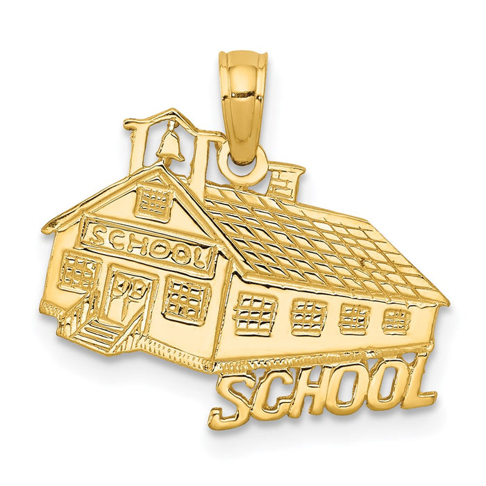 14K School House Pendant-D4180
