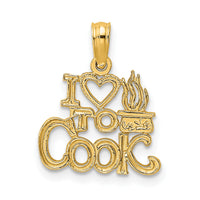 14K I HEART TO COOK Charm-D4182