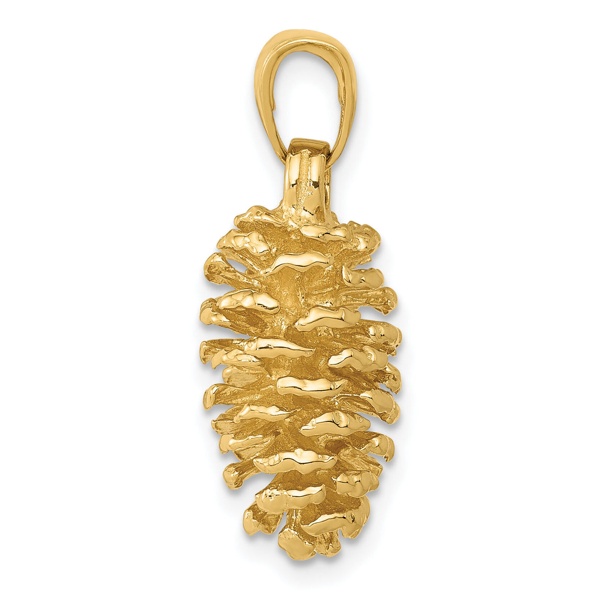14K 3-D Pinecone Pendant-D4192