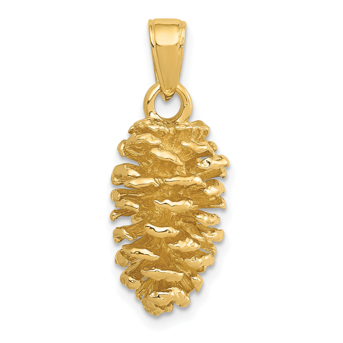 14K 3-D Pinecone Pendant-D4192