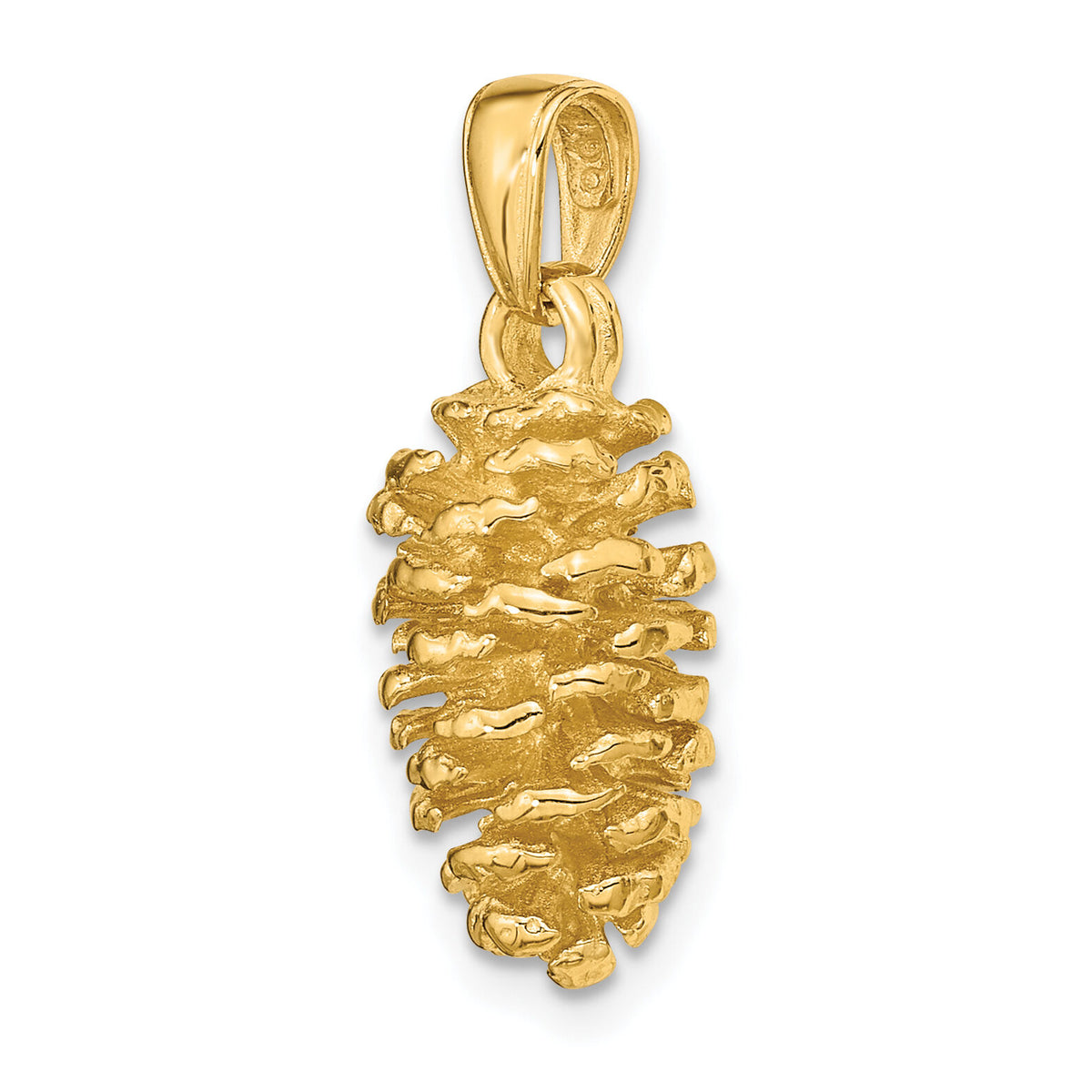 14K 3-D Pinecone Pendant-D4192