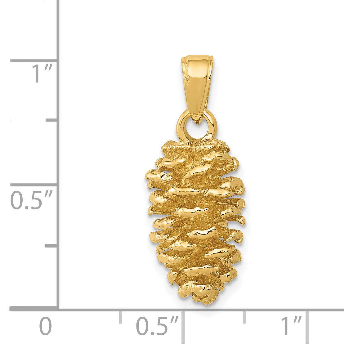 14K 3-D Pinecone Pendant-D4192