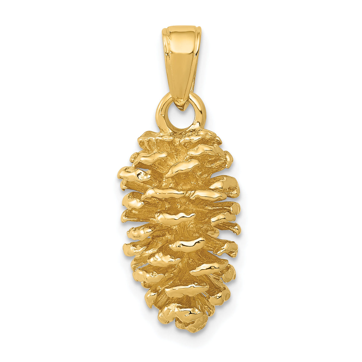 14K 3-D Pinecone Pendant-D4192