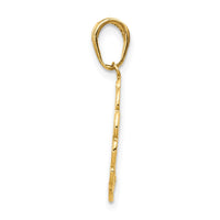 14K Hummingbird w/Flower in Frame Pendant-D4195