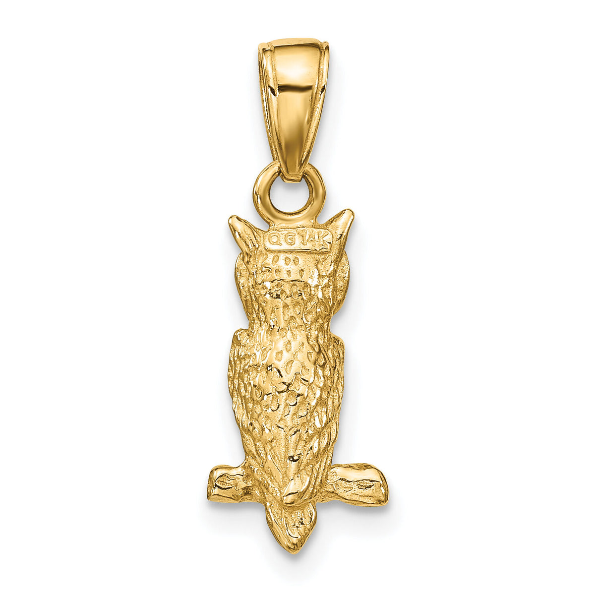 14K 3-D Owl Pendant-D4197