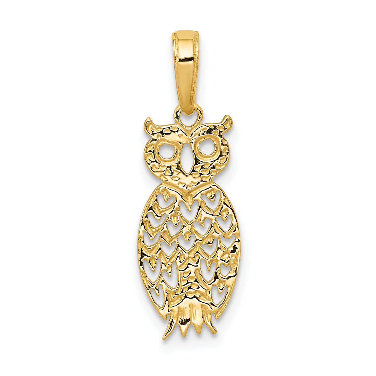 14K Owl Pendant-D4199